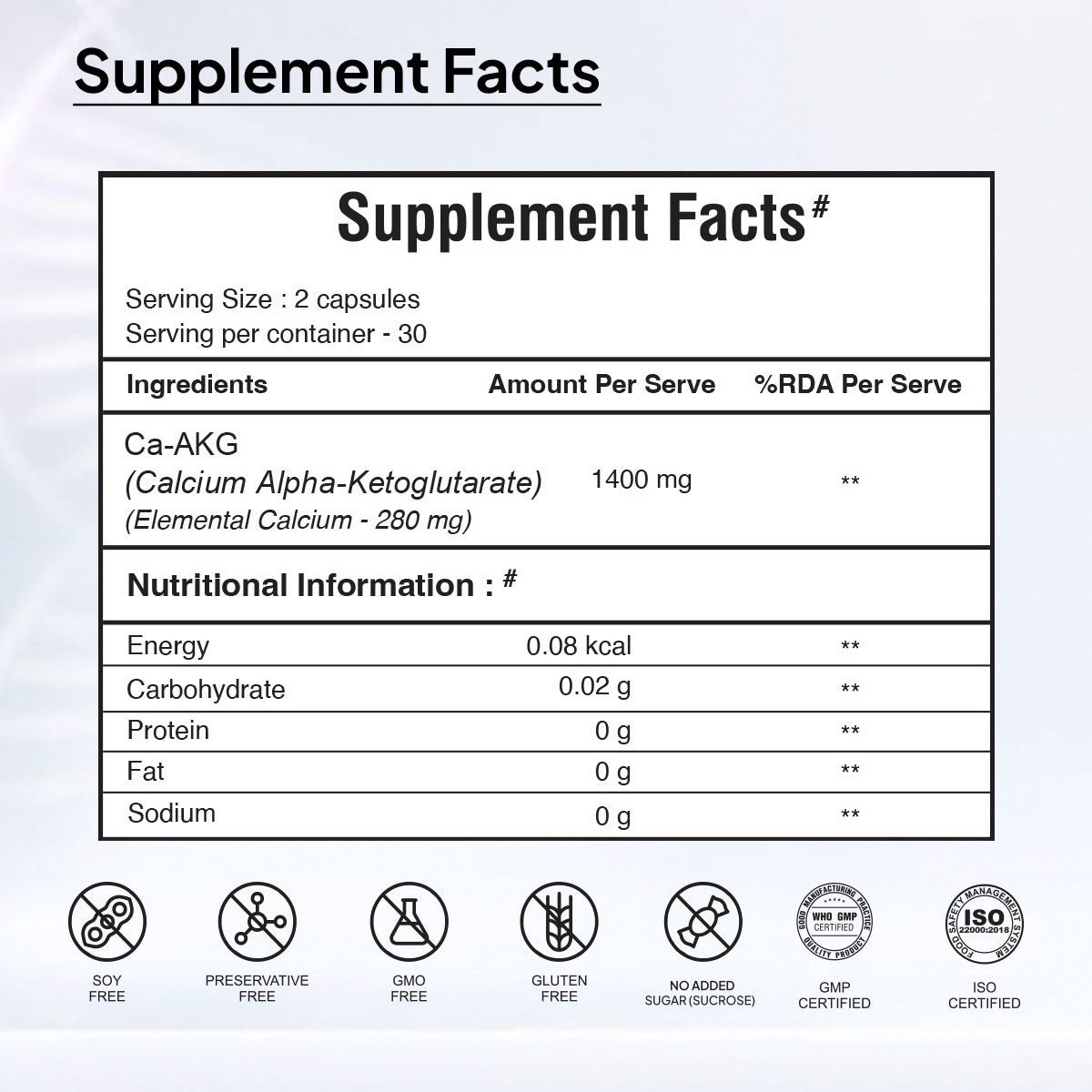 Miduty by Palak Notes Calcium Alpha-Ketoglutarate (AKG) Capsules | Grocsy