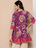 Ahalyaa Women's Traditional wear Tunic - Purple | Grocsy