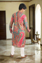 Souchii Men Pure Cotton Ethnic Motif Printed Straight Kurta | Grocsy