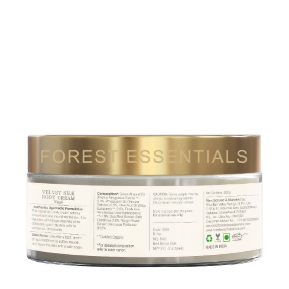 Forest Essentials Velvet Silk Body Cream Nargis | Grocsy