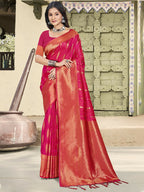 Shree Shyam Fashion Silk Pink Saree | Grocsy