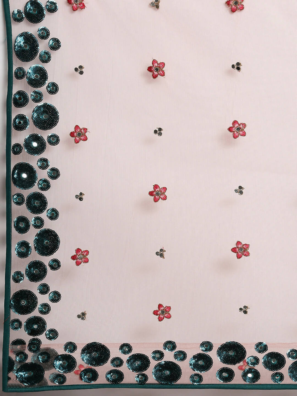 House of Panchhi Teal Net Semi stitched Coding, Sequins and Saroski Stone Work Lehenga Choli | Grocsy