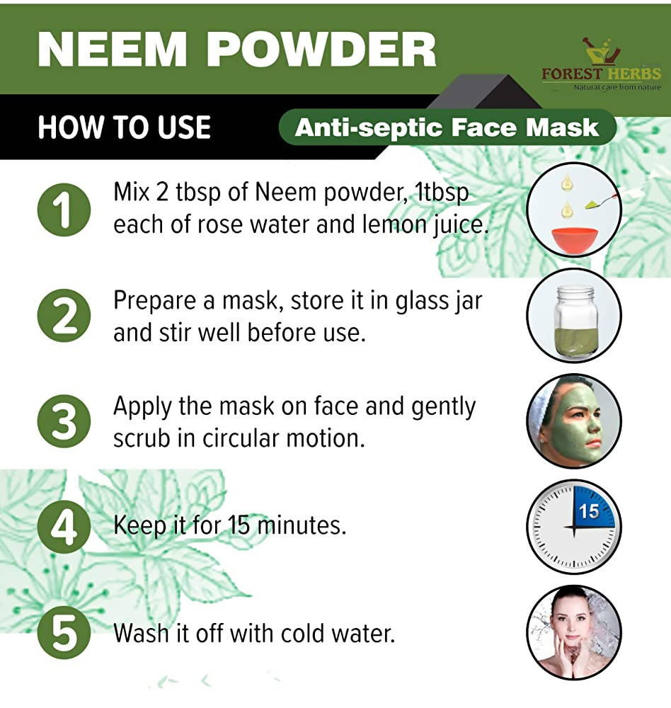 Forest Herbs Neem Hair & Face Care Powder | Grocsy