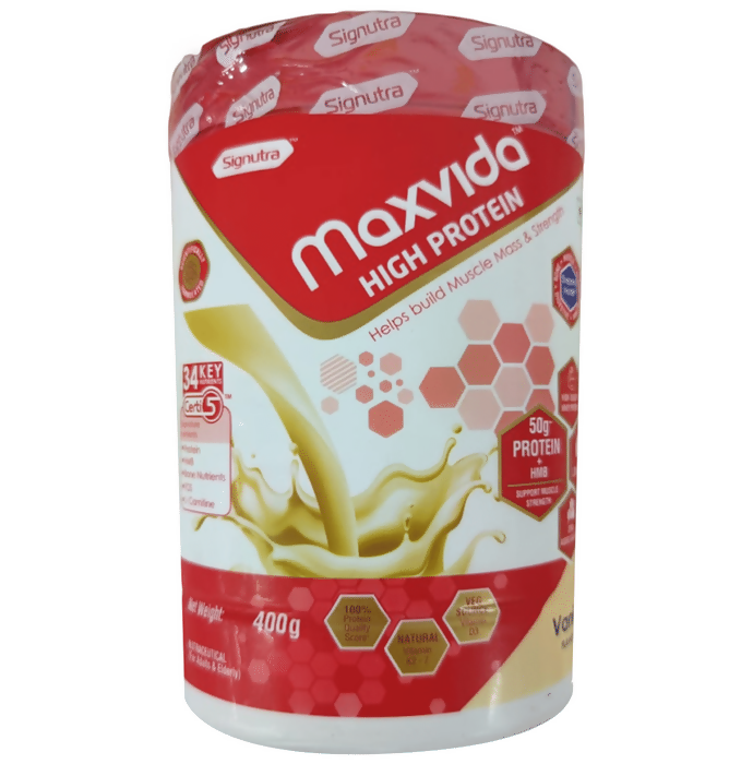 Maxvida High Protein Powder Vanilla Flavor | Grocsy