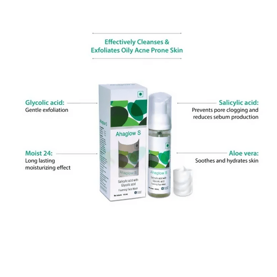 Ahaglow S Foaming Face Wash | Grocsy