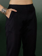 Sangria Floral Printed A-Line Kurta With Trouser | Grocsy