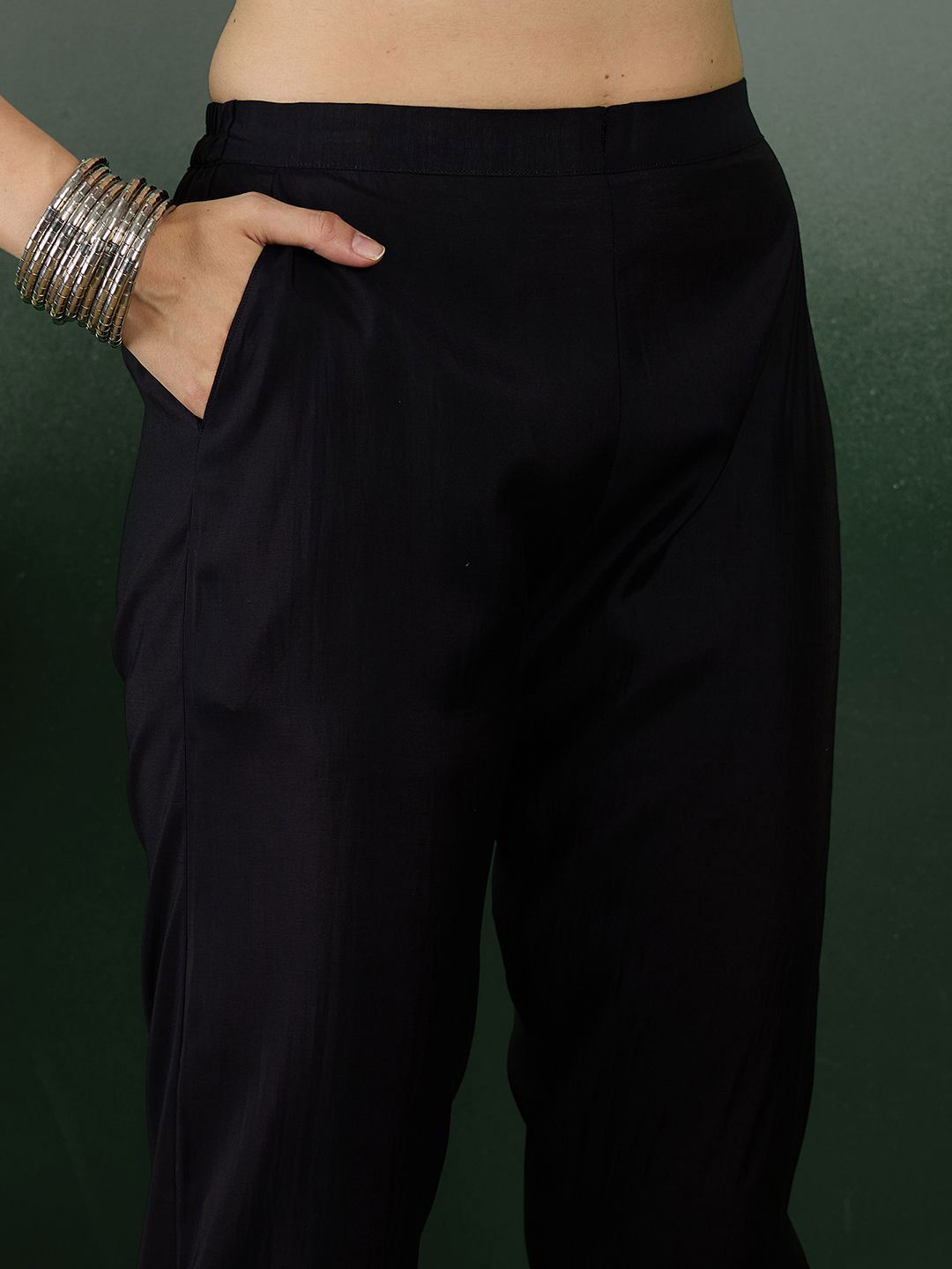 Sangria Floral Printed A-Line Kurta With Trouser | Grocsy
