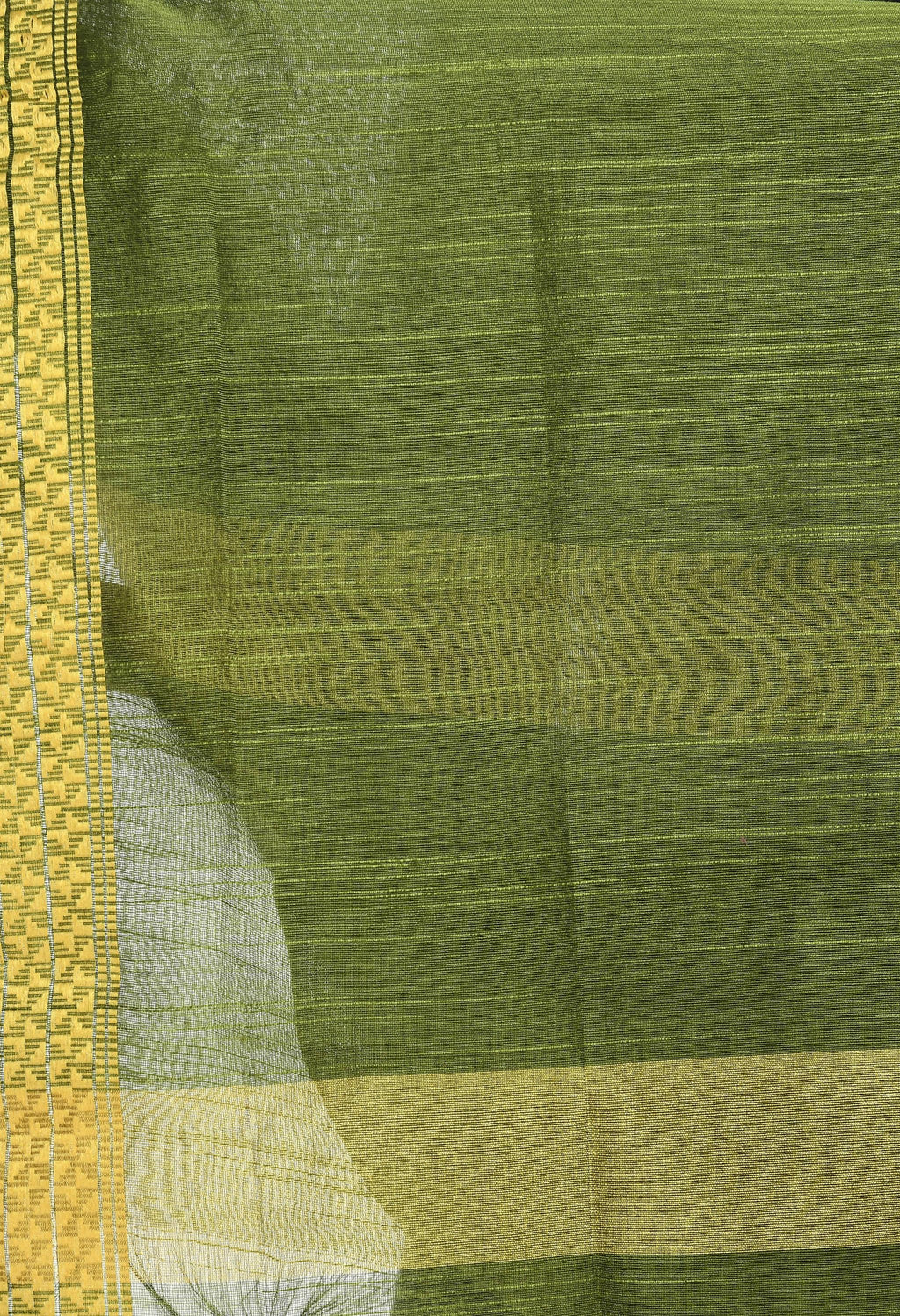 Mominos Fashion Moeza Handloom Cotton Mehndi Green Dupatta | Grocsy