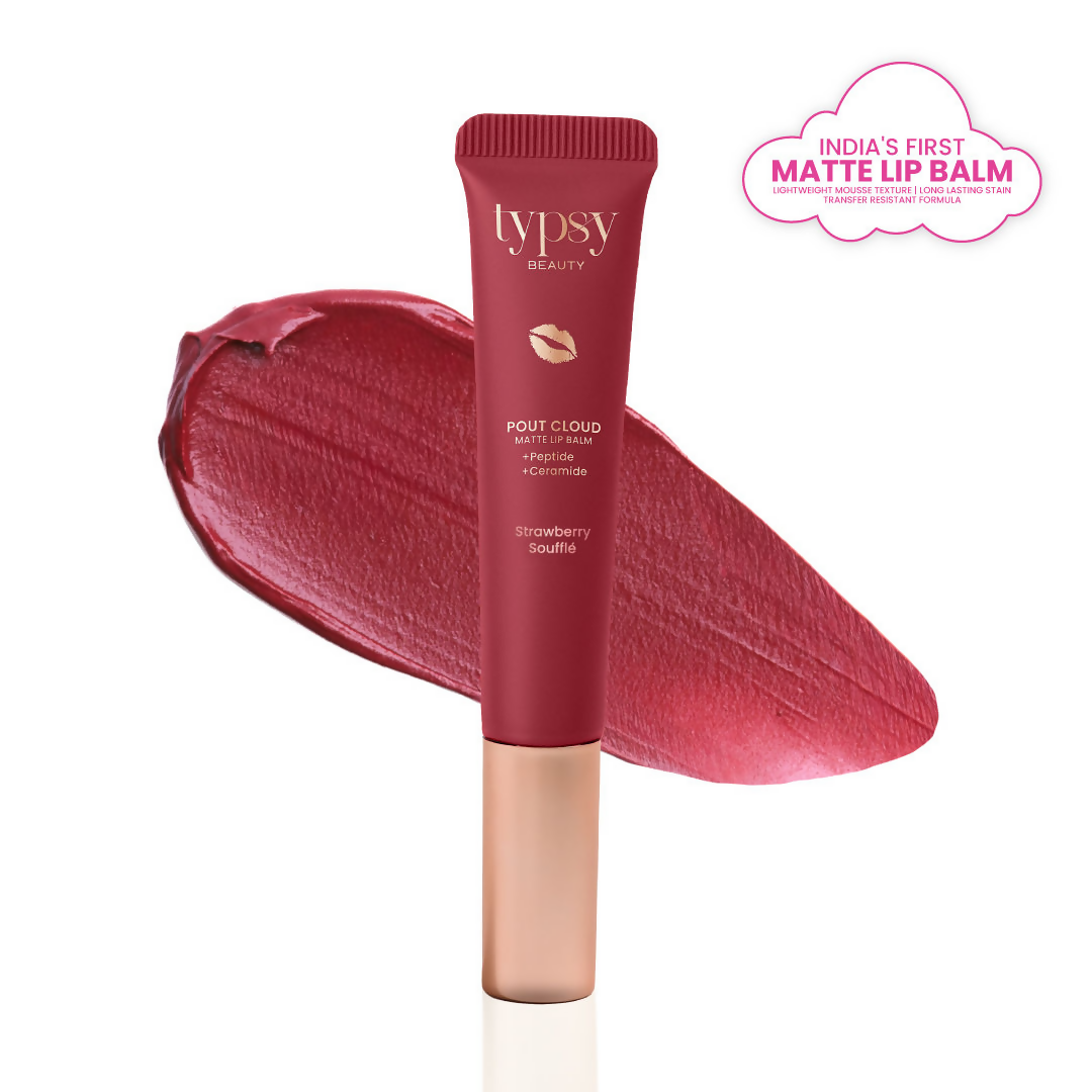 Typsy Beauty Pout Cloud Matte Lip Balm - Strawberry Souffle | Grocsy