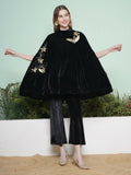 Joban Fashion Black Hand Embellished Cape Style Kurta with Bellbottom Pants | Grocsy