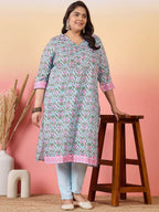 Sztori Women Floral Printed Regular Kurta with Trousers | Grocsy