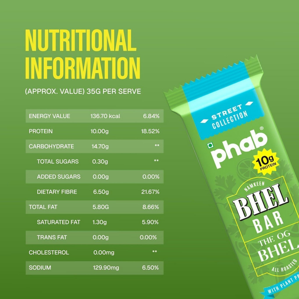 Phab OG Bhel Flavour Protein Bars | Grocsy