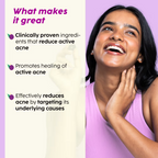 PLIX The Plant Fix Jamun Active Acne Regime - Cleanser, Acne Mark Serum, Moisturizer & Body Wash For Women & Men | Grocsy