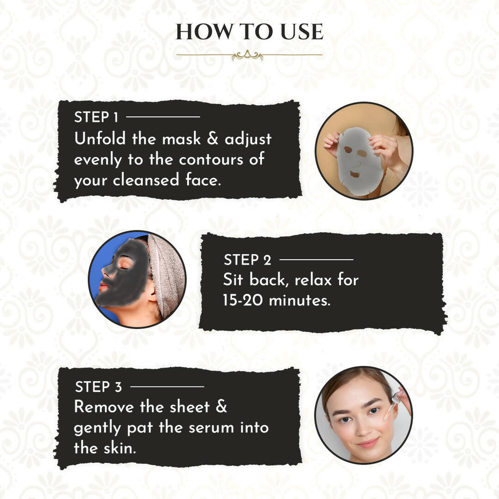 Khadi Essentials Charcoal Serum Sheet Mask | Grocsy