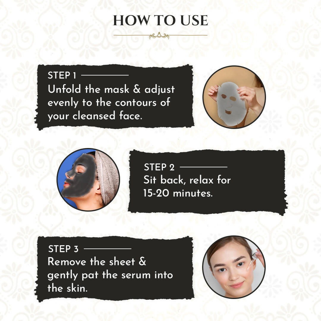 Khadi Essentials Charcoal Serum Sheet Mask | Grocsy