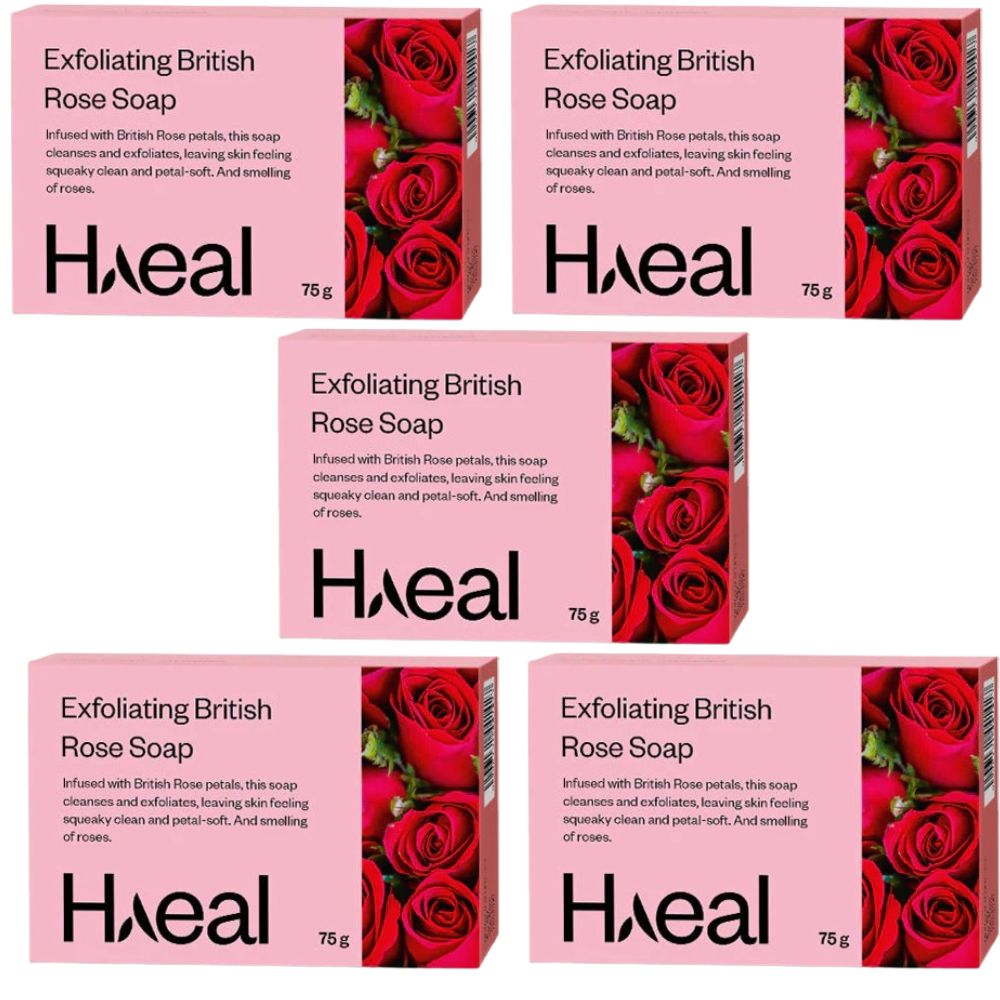 Haeal Exfoliating British Rose Soap | Grocsy