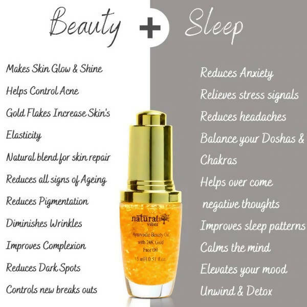 Natural Vibes Ayurvedic Gold Beauty Oil | Grocsy