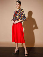 Myshka Women Multi Solid Dresses | Grocsy