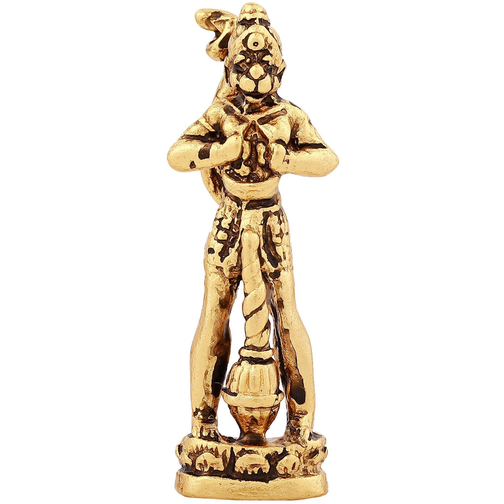 Estele Gold-Polished Hanumanji's showing Lord Rama in his Heart in standing position Idol for Home/Car Décor | Grocsy