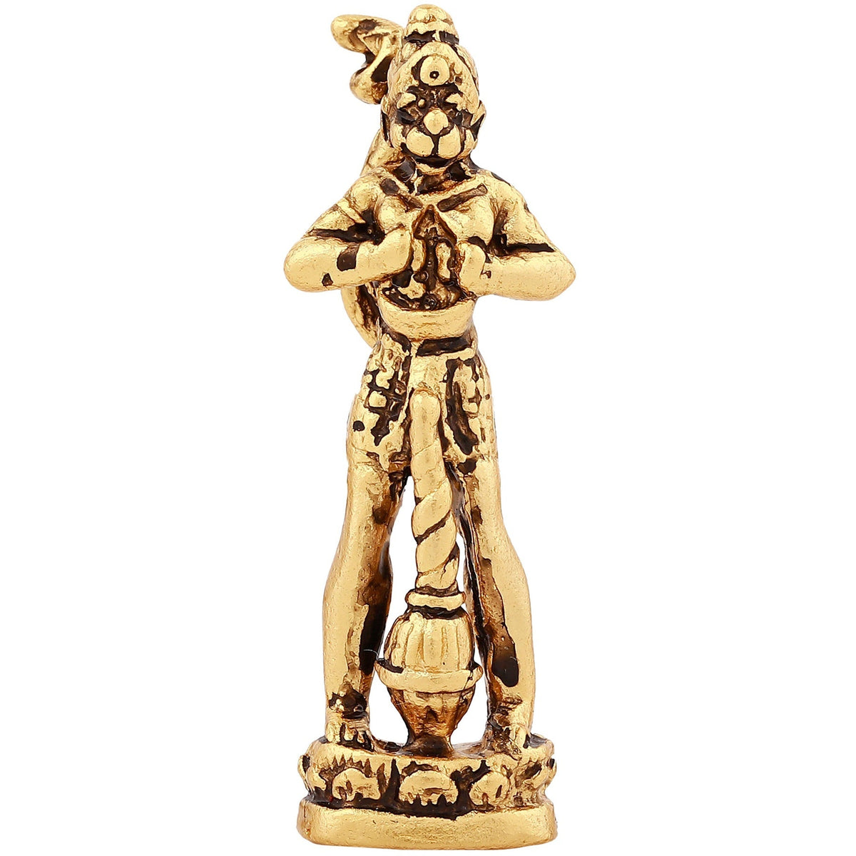 Estele Gold-Polished Hanumanji's showing Lord Rama in his Heart in standing position Idol for Home/Car Décor | Grocsy
