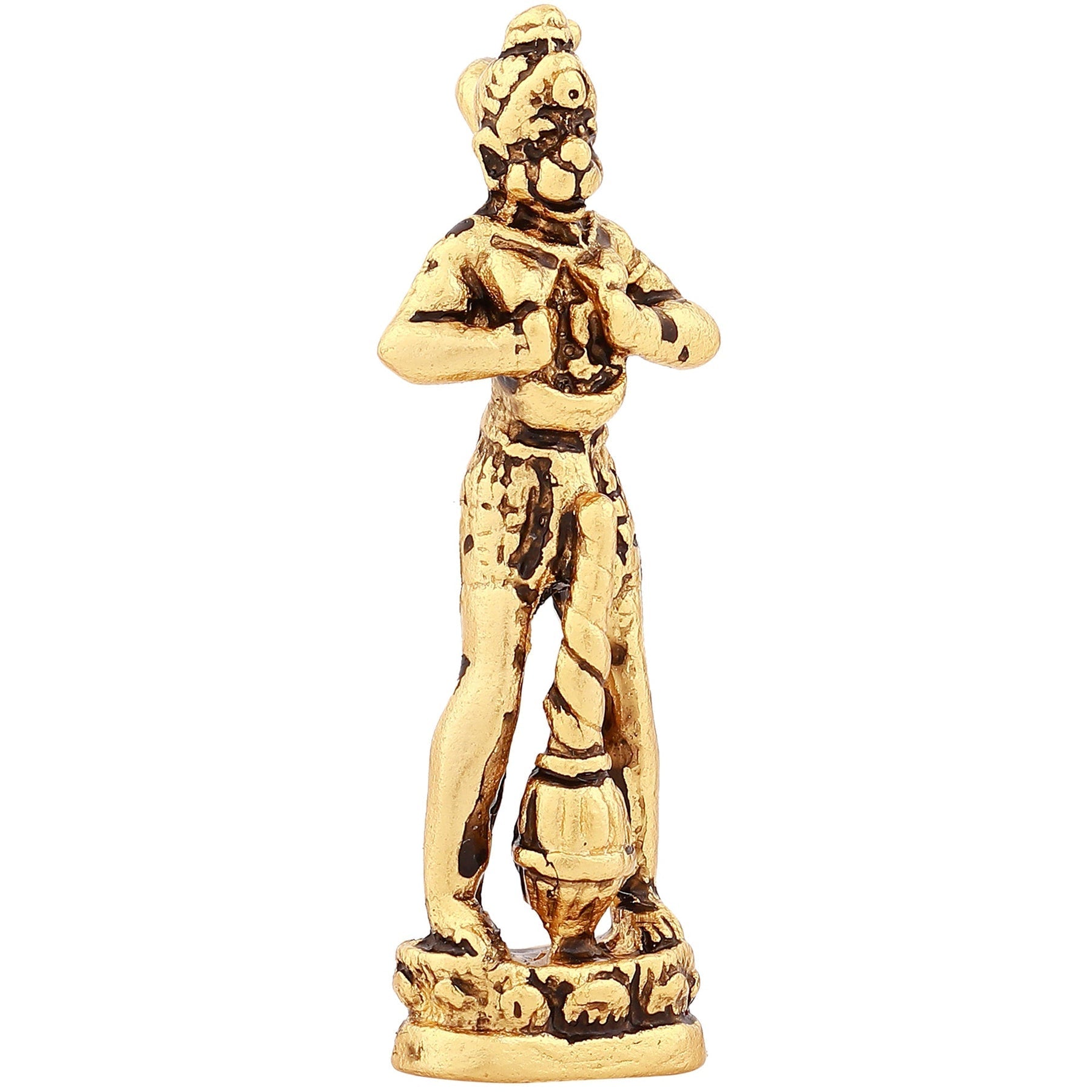 Estele Gold-Polished Hanumanji's showing Lord Rama in his Heart in standing position Idol for Home/Car Décor | Grocsy
