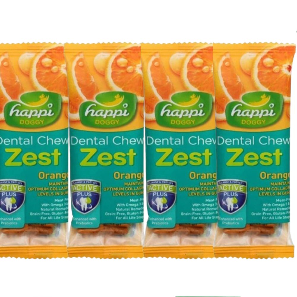 Happi Doggy Dental Chew Zest - Orange | Grocsy