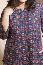 Breathables Geometric Cotton Co-Ord Set – Blue | Grocsy