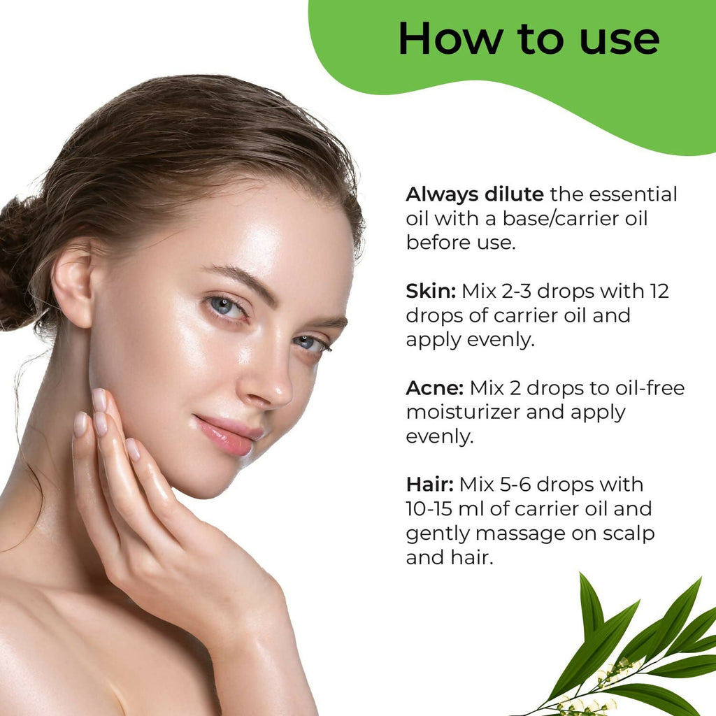 Pilgrim Australian Tea Tree Essential Oil For Hair, Skin Care, Acne & Pimples | Grocsy