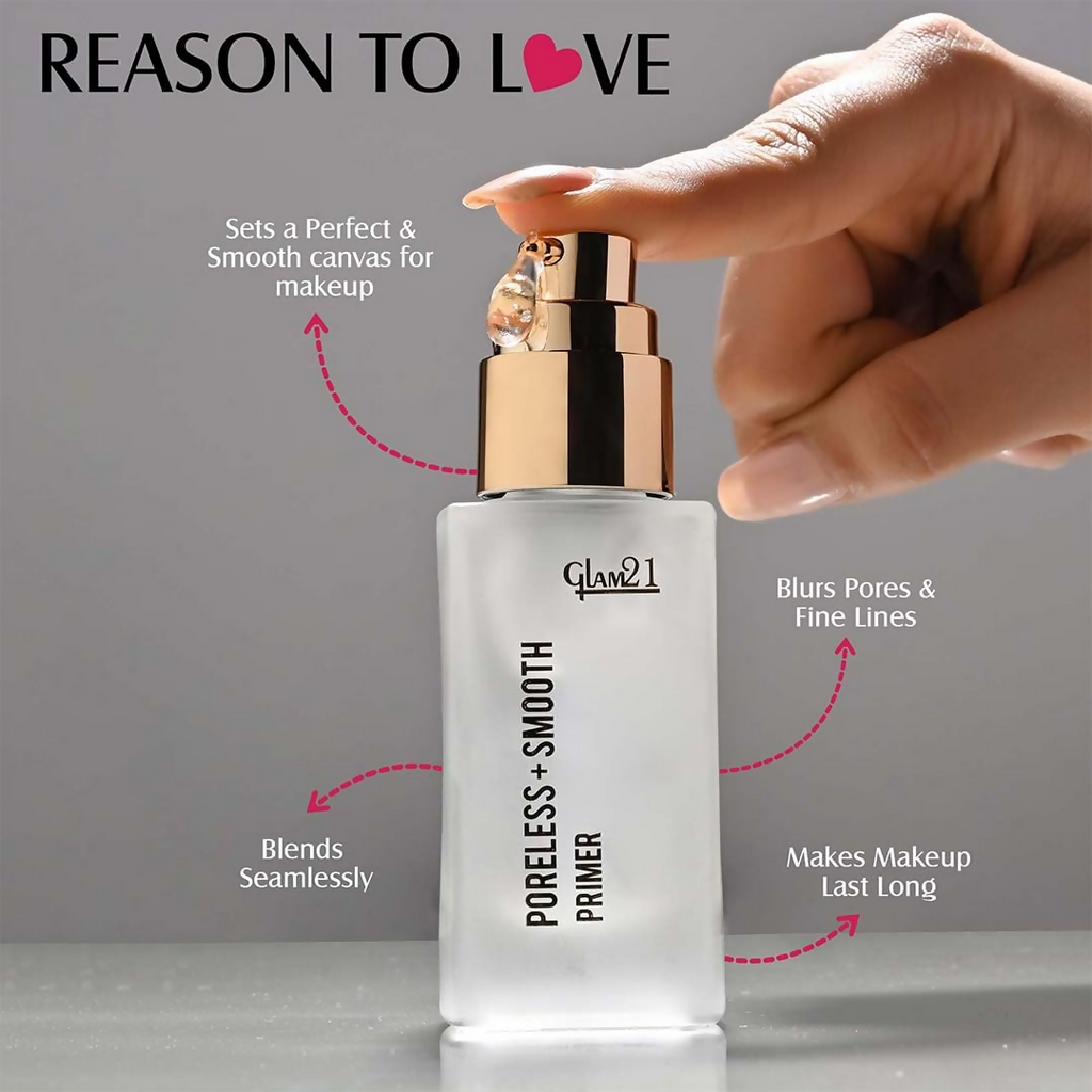 Glam21 Poreless & Smooth Primer With Natural Glow Finish | Grocsy