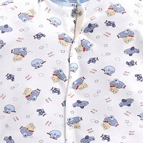 Daddy - G Rompers/Sleepsuits/Jumpsuit /Night Suits for New Born Babies - Blue | Grocsy