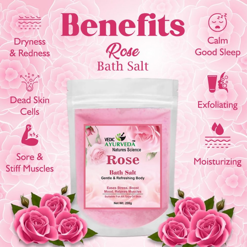 VedicAyurveda Mogra & Rose Bath Salt | Grocsy