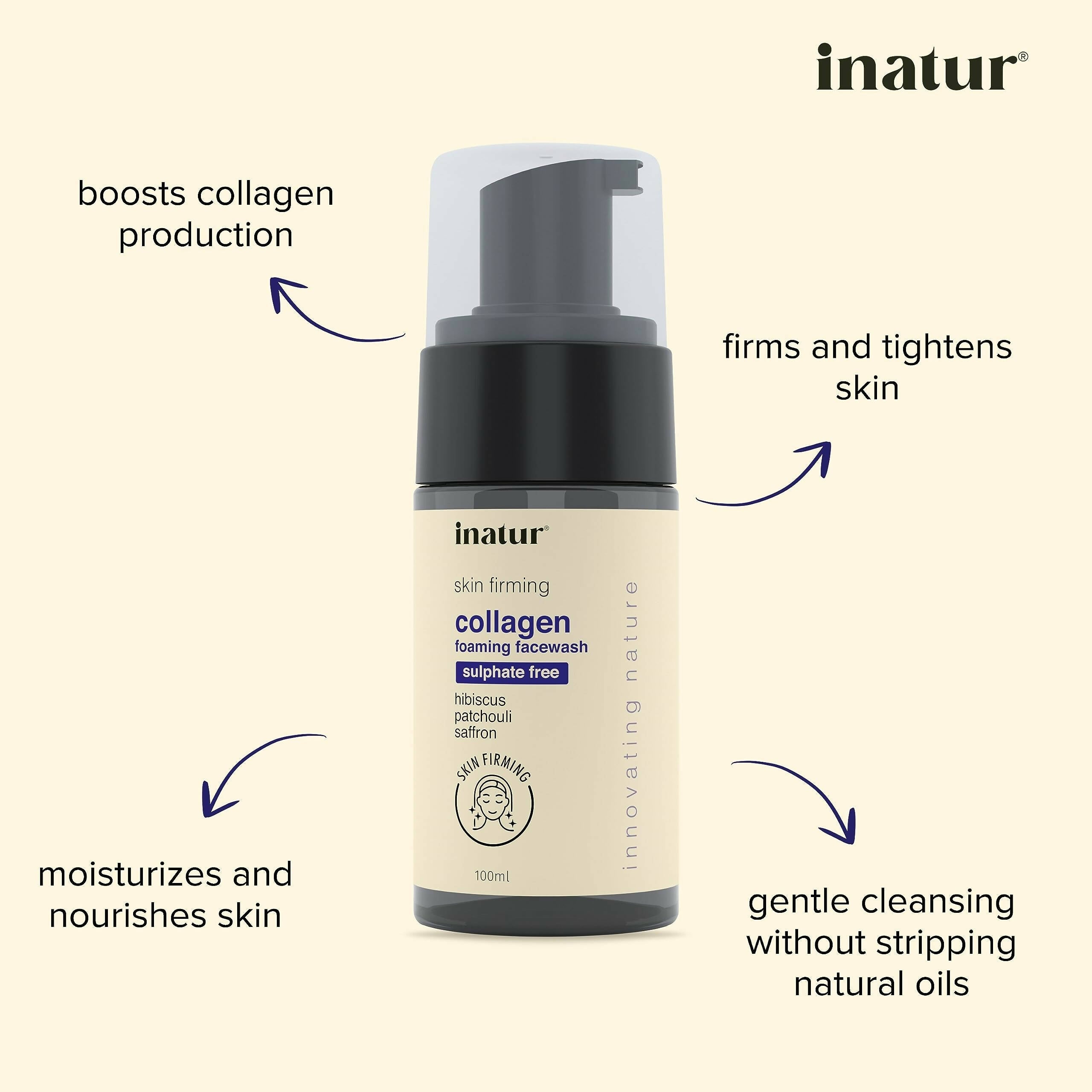 Inatur Collagen Foaming Face Wash | Grocsy