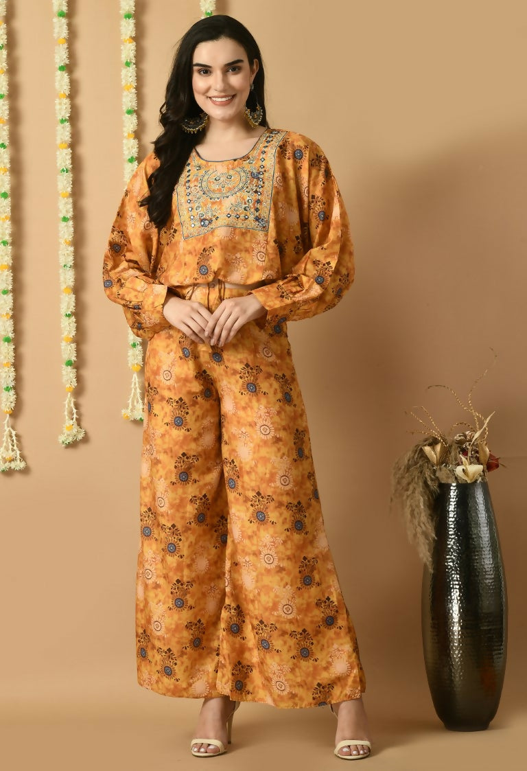 Joban Fashion Mustard Maslin Kurta Set | Grocsy