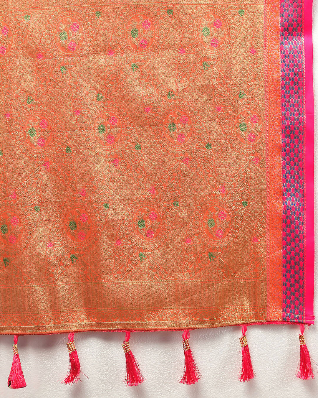 Lorenvalley Fashion Cream Kanjivaram Silk Woven Design with Zari Weaving Saree | Grocsy
