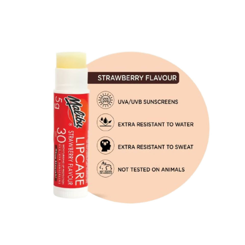 Malibu Strawberry Lip Balm SPF 30 Vegan | Grocsy