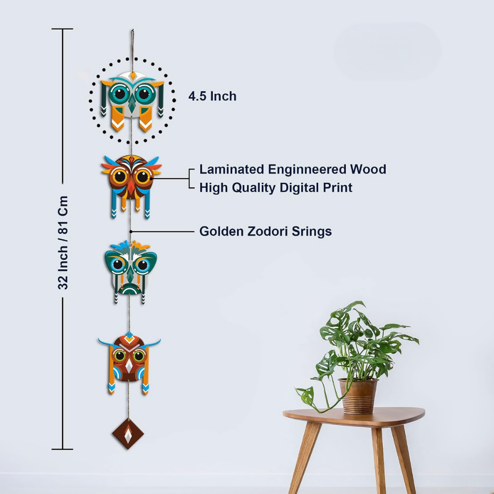 Artvibes Tribal Tiki Masks Wooden Wall Hanger | Grocsy