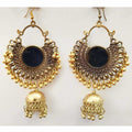 MS Fashion India Gold-Polished Afghani Pearls And Jhumka Long Hanging Traditional Earrings | Grocsy