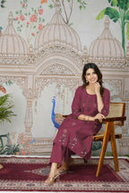 Ethnic Festive Wear Viscose Roman Silk Beet Stitched Pant Pair - Rashmika | Grocsy