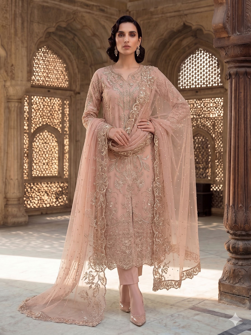 Teeya Creation Womens New Net With Heavy Embroiedery With Sequence Work Kurta Set | Grocsy