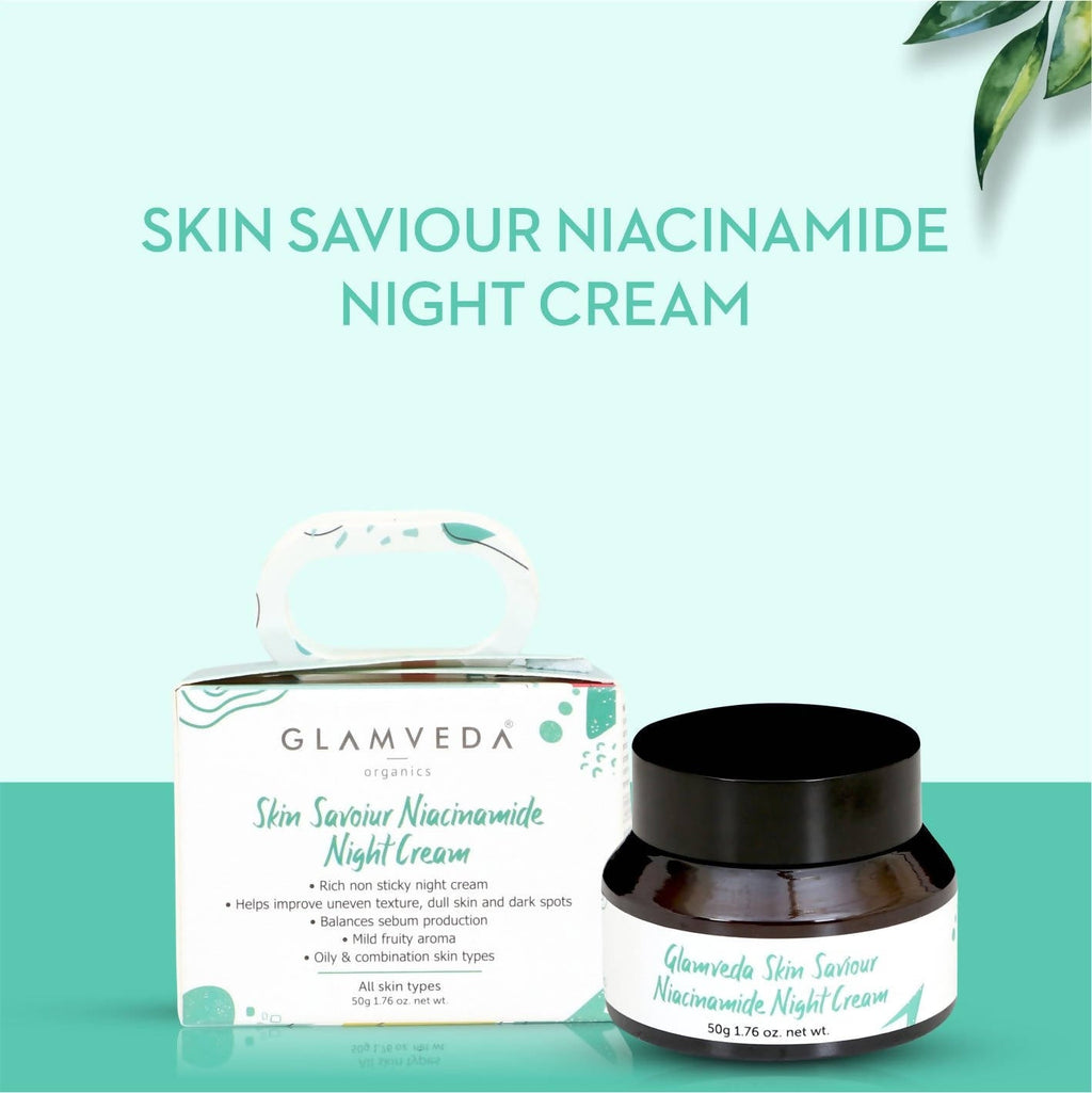 Glamveda Skin Saviour Niacinamide Intense Nourishing Night Cream | Grocsy