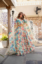 Wedding Designer Multi Chanderi Designer Lehenga - Anbazaar | Grocsy