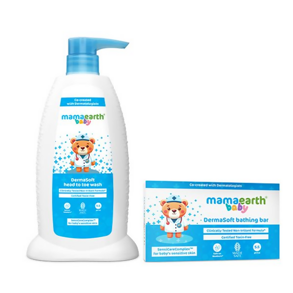 Mamaearth Baby DermaSoft Cleanse & Care | Grocsy