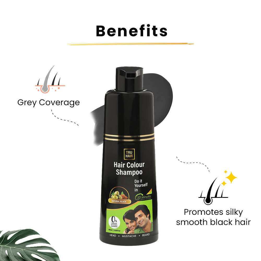 Tru Hair & Skin Black Colour Shampoo | Grocsy