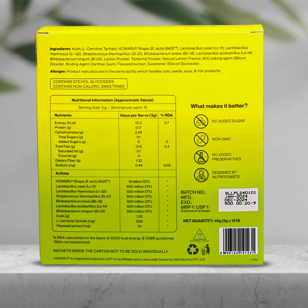 Setu Lean Lite Pro+ Weight Management Gut Health Powder | Grocsy