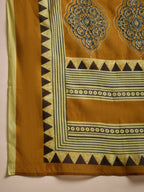 Joban Fashion Printed Mustard Pure Cotton Kurta Set | Grocsy
