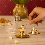 My Borosil Akhand Brass Diya, Small | Grocsy