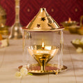 My Borosil Akhand Diya, Brass, Medium | Grocsy