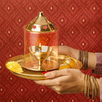 My Borosil Akhand Diya, Brass, Large | Grocsy