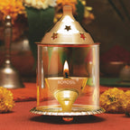 My Borosil Akhand Diya, Brass, Large | Grocsy