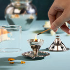 My Borosil Akhand Nickel Diya, Small | Grocsy